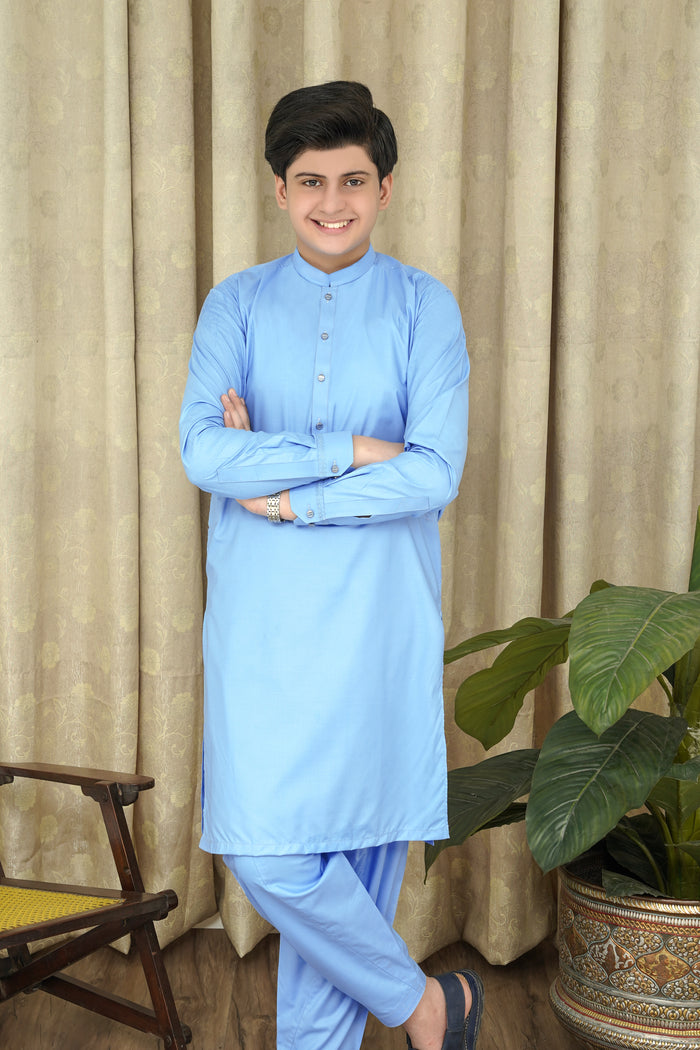 SKY BLUE KID'S SHALWAR KAMEEZ