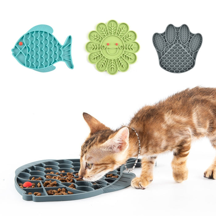 Slow Feeding Silicone Dog Cat Bowls