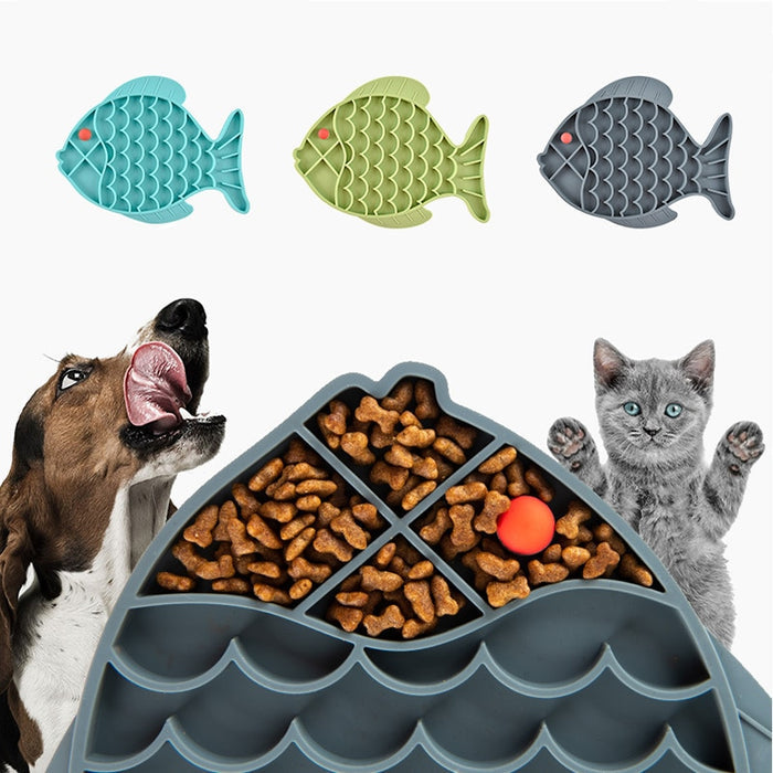 Slow Feeding Silicone Dog Cat Bowls