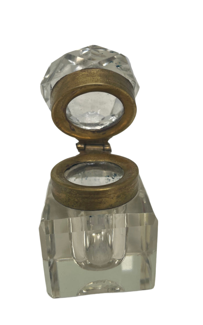 Small Glass Inkwell.