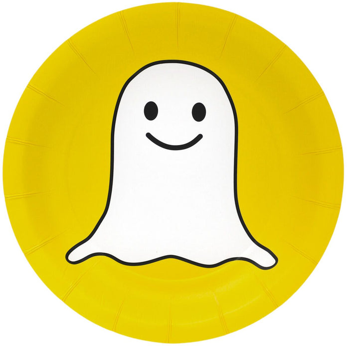 Snappy Ghost Plates/ 8 Count/ 7 inch