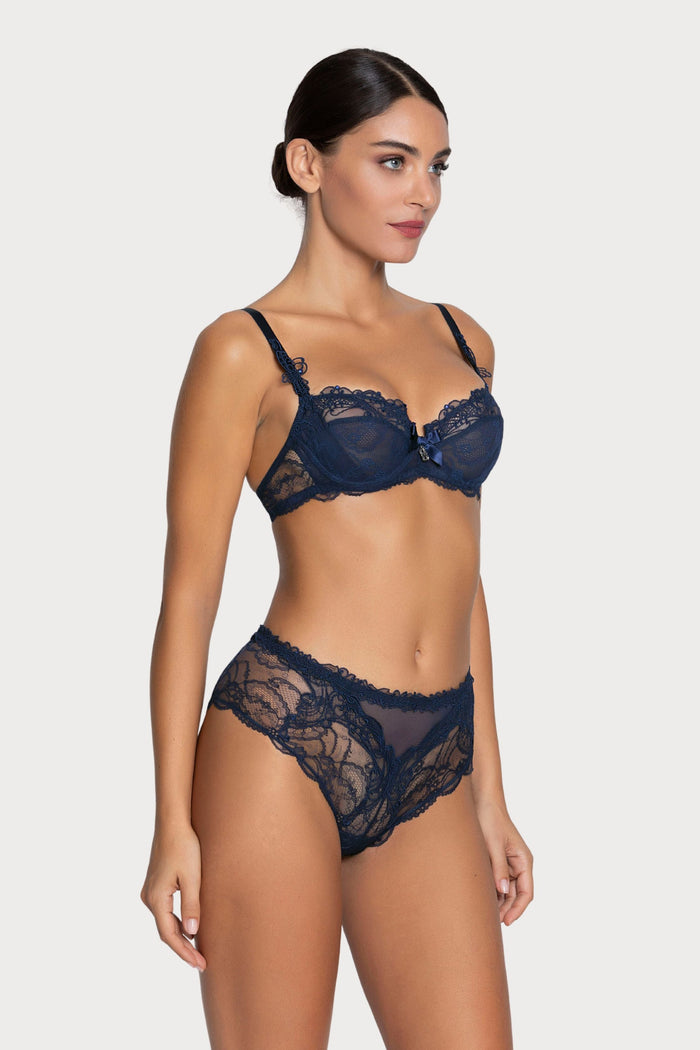 Lise Charmel Soir de Venise Half Cup Bra Navy