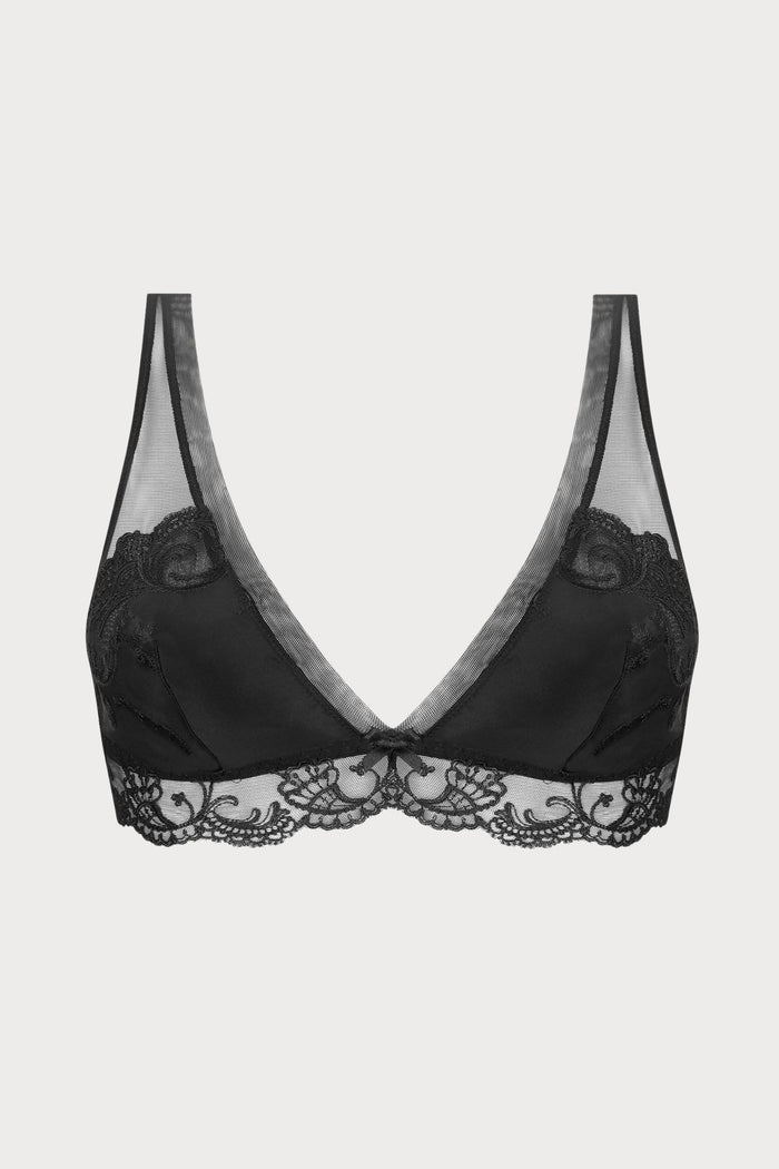 Lise Charmel Black Wireless Triangle Bra Splendeur Soie