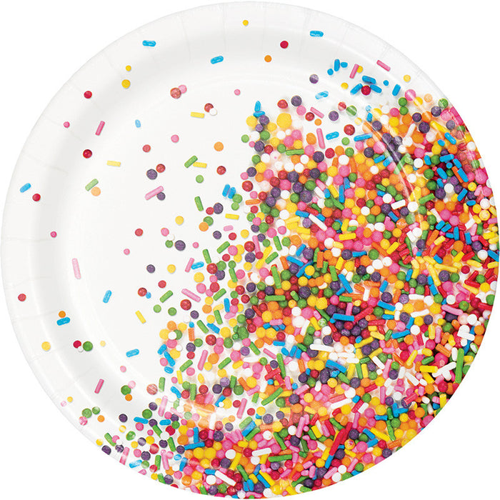 Sprinkles Party - Small 7" Dessert Plates/ 8  count