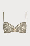 Stardust Dream Green Embroidery Half Cup Bra