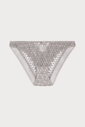 Stardust Dream Silver Embroidery Italian Brief, Size S (UK 10)