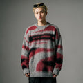 Pull rayé oversize streetwear pour homme et femme - Koreanxwear - Taille M