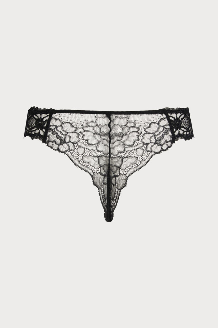 Sublime En Dentelle Black Thong