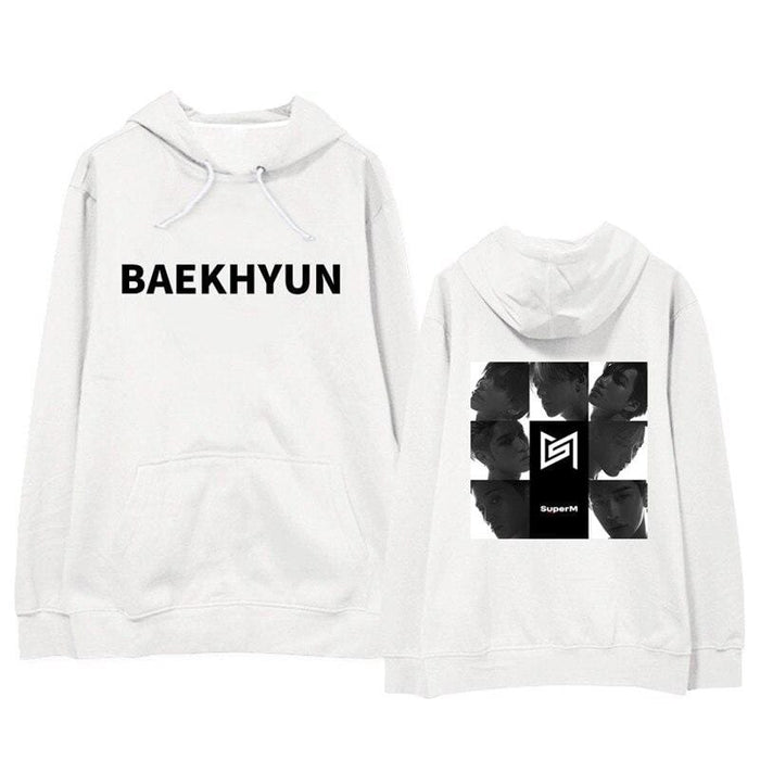 Super M White Sweatshirt - Group Members