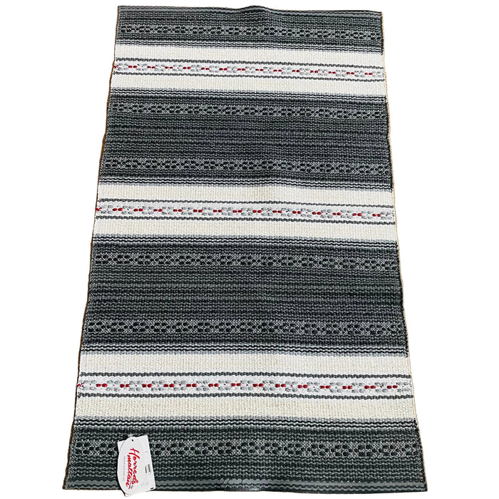 Swedish Woven Plastic Rug - Astor in Graphite Gray