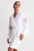Aubade Ivory Modal Kimono with Embroidery - Sweet Obsession