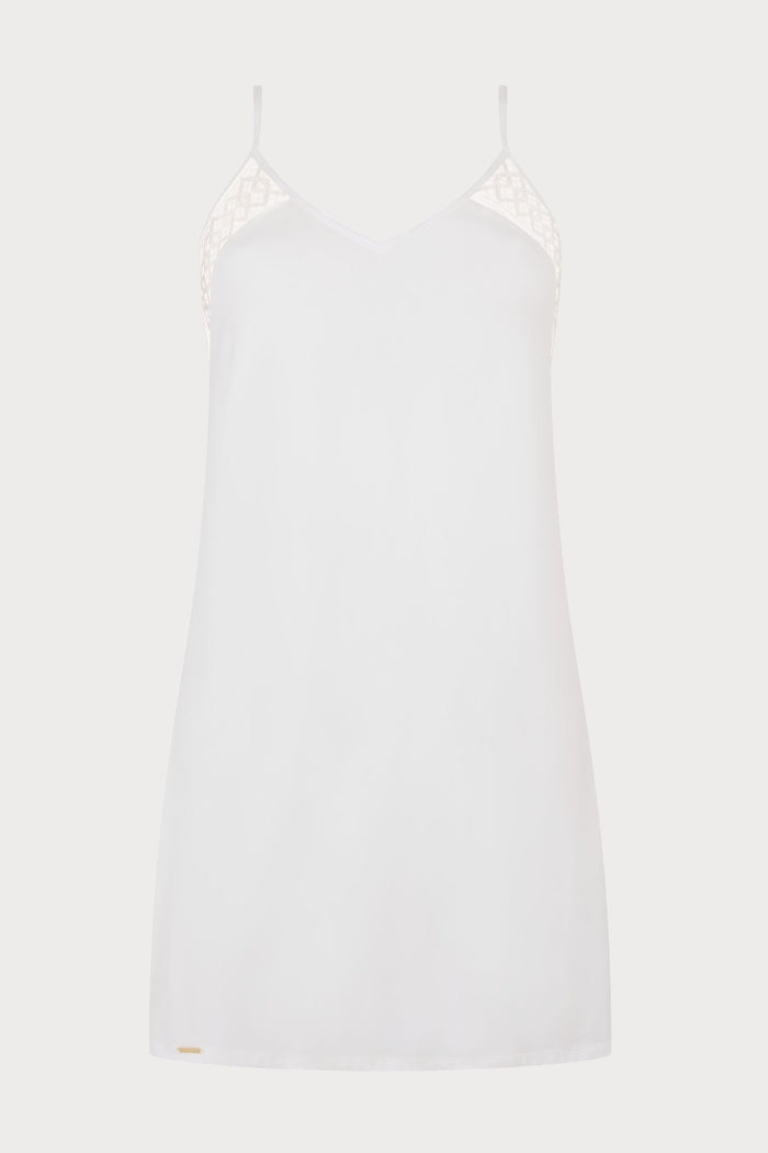 Aubade Ivory Modal Short Nightie with Embroidery - Sweet Obsession