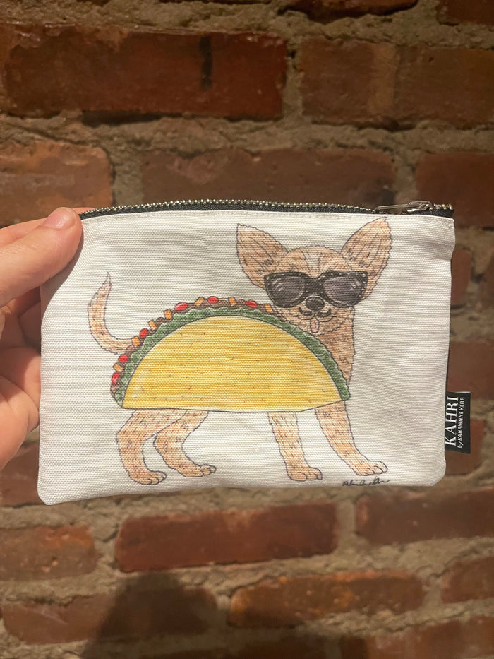 Taco Dog Coin Purse