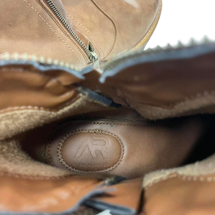 Tan leather ankle boots