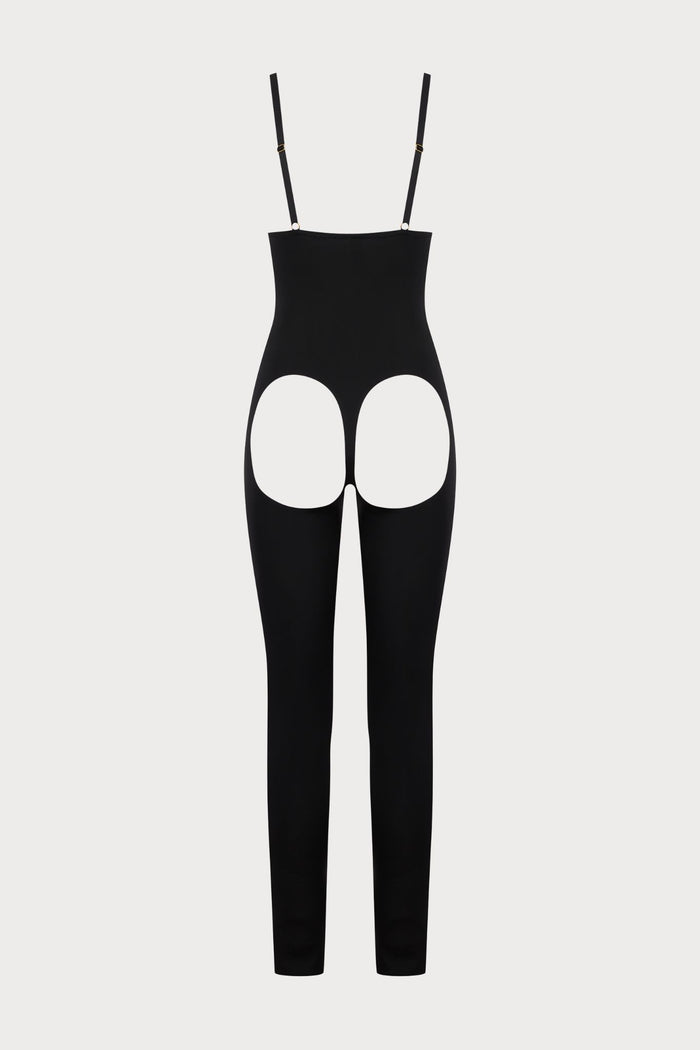 Maison Close Tapage Nocturne Black Open Jumpsuit