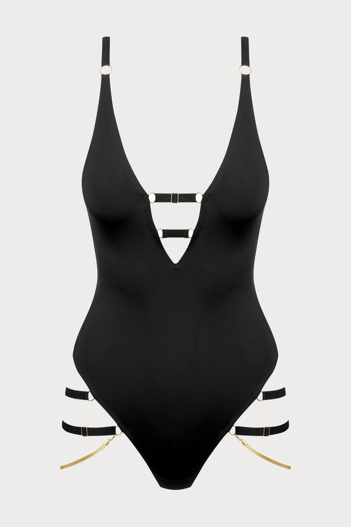 Maison Close Tapage Nocturne V Neck Thong Bodysuit - Naughty Knickers