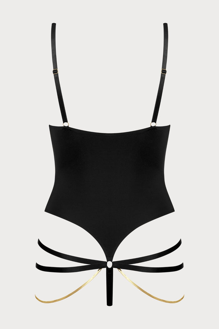 Maison Close Tapage Nocturne V Neck Thong Bodysuit - Naughty Knickers