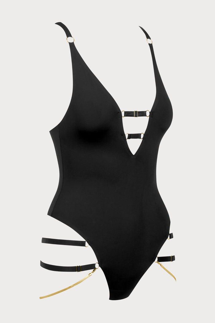 Maison Close Tapage Nocturne V Neck Thong Bodysuit - Naughty Knickers