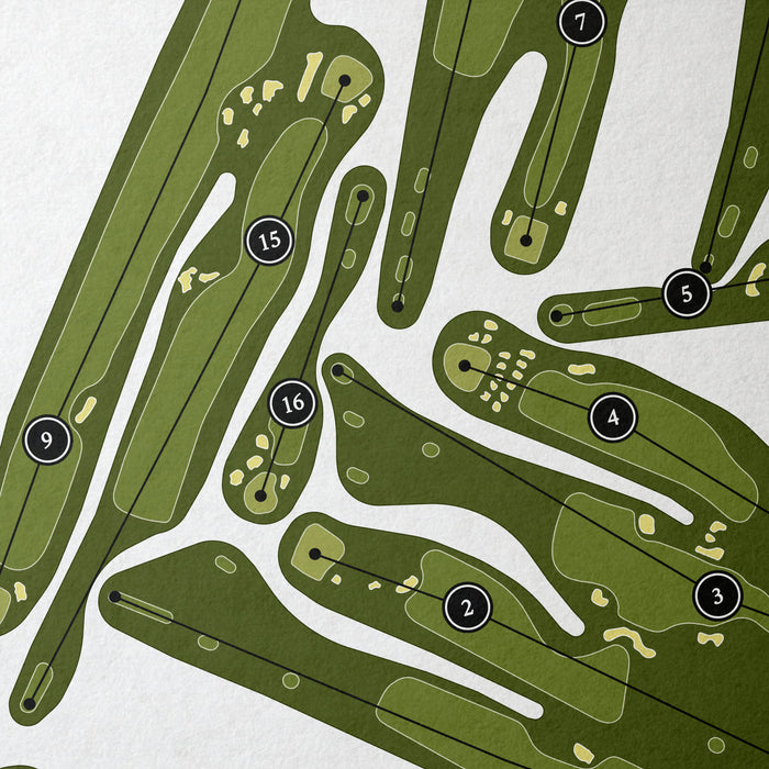 The Apawamis Club | Golf Course Map | Close Up