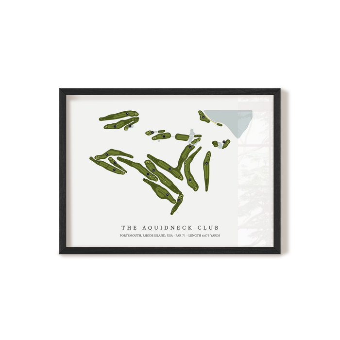 The Aquidneck Club | Golf Course Map | Black Frame