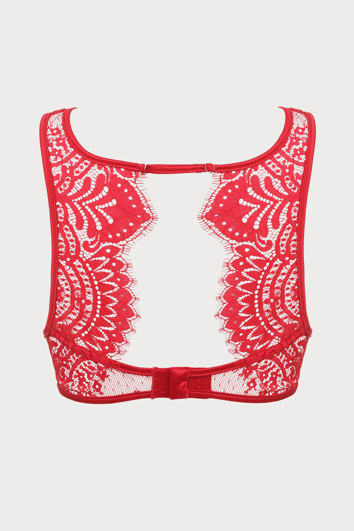 The Black Swan Fantasy Bra with Swarovski Crystals in Red