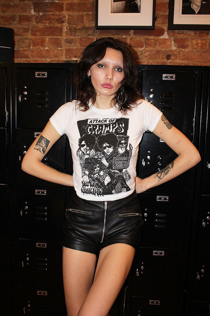 THE CRAMPS YOU'RE CRAMPED (Women's Baby Tee - White)