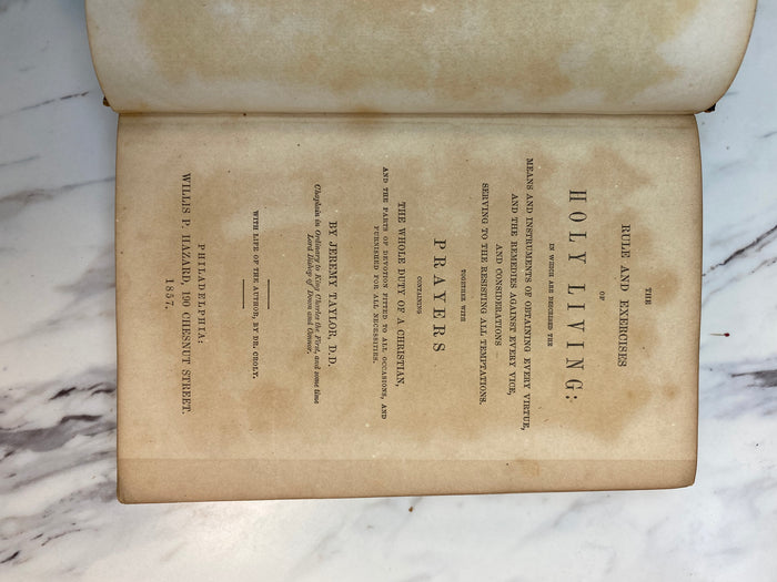 The Rules and Exercises of Holy Living Book by Jeremy Taylor.