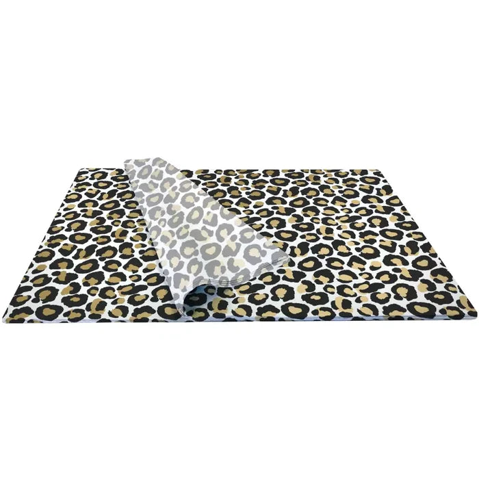 Tissue - Printed - Black Gold Leopard - PT487