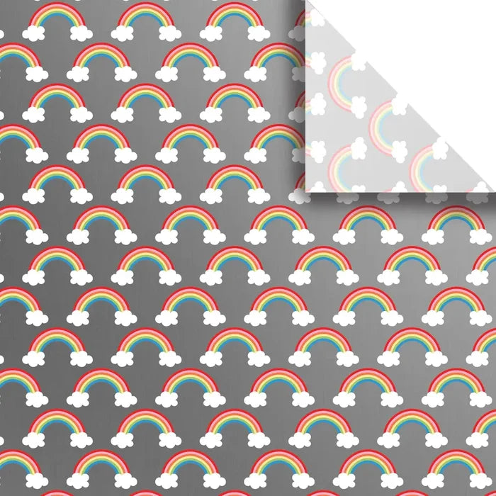 Tissue - Printed - Over the Rainbow Silver - Retail 6 Pack