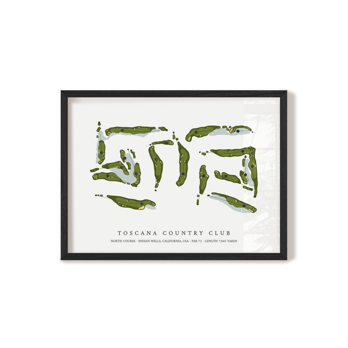 Toscana Country Club - North Course | Golf Course Map | Black Frame