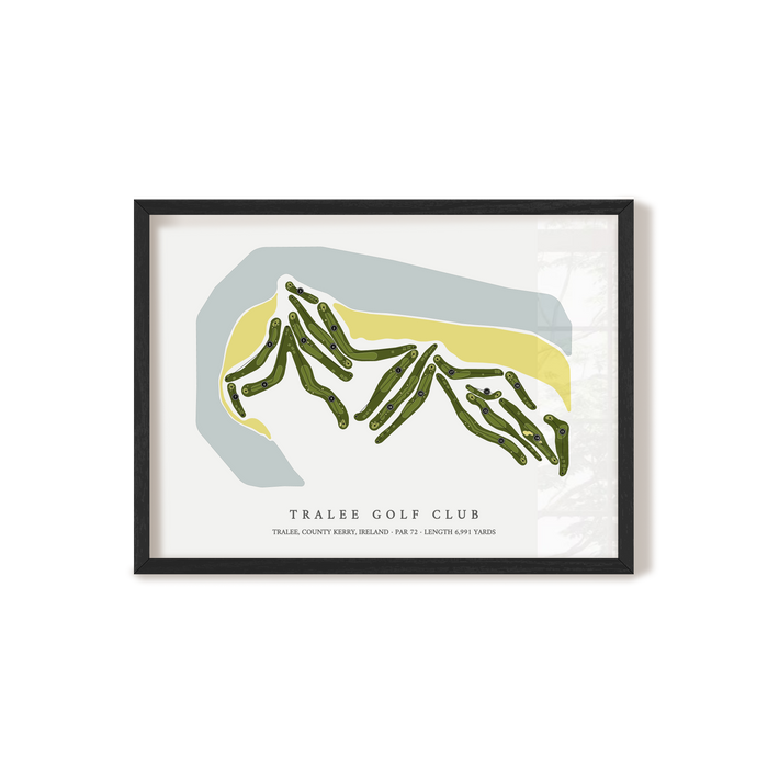 Tralee Golf Club | Golf Course Map | Black Frame