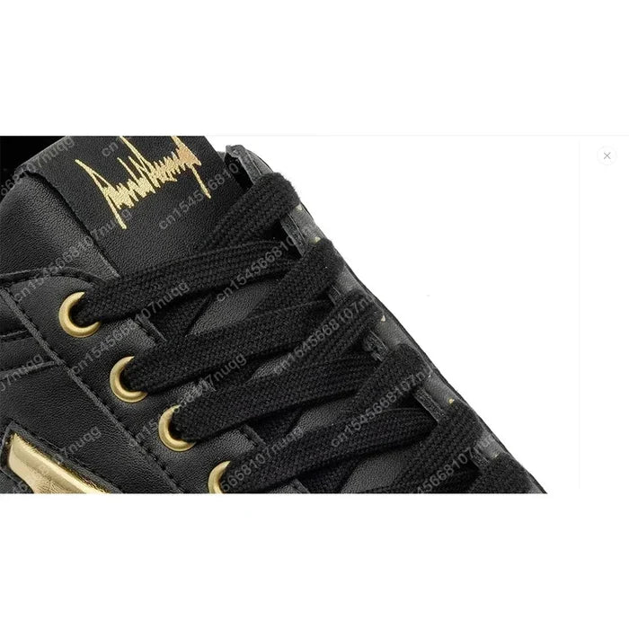 Trump Gold MAGA Never Surrender Makes Me Stronger Sneakers