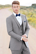 Ultra Slim Heather Grey Clayton Tuxedo