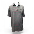 Under armour grey striped polo