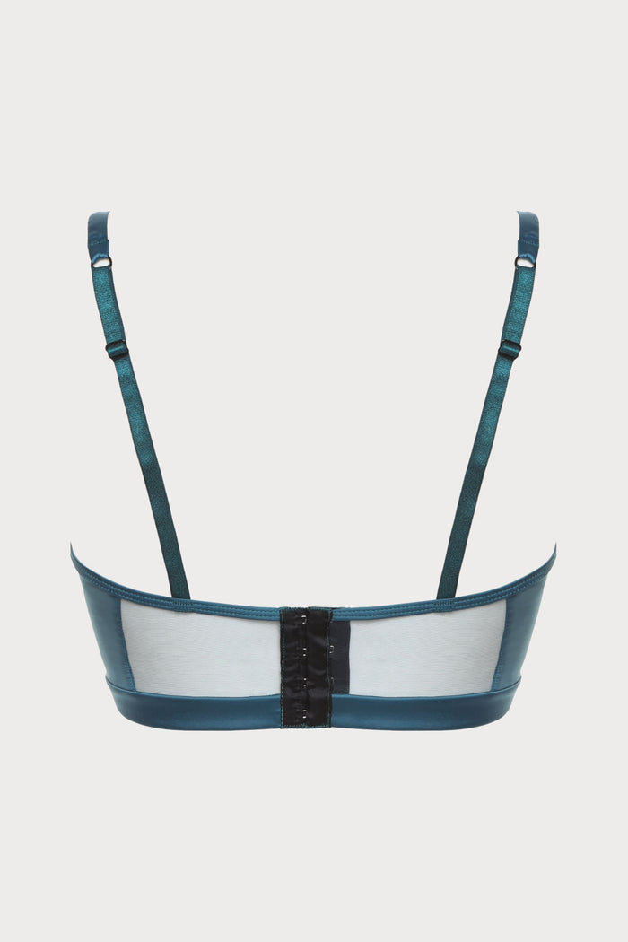 Prelude Venus Teal Embroidery Wireless Bralette