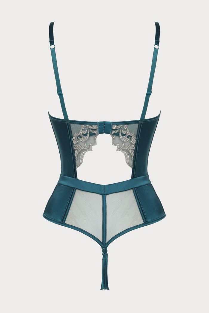 Prelude Venus Teal Thong Bodysuit