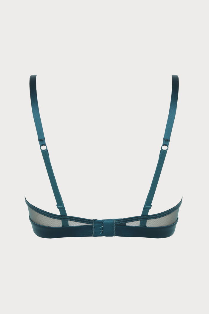 Prelude Venus Teal Embroidery Wired Triangle Bra