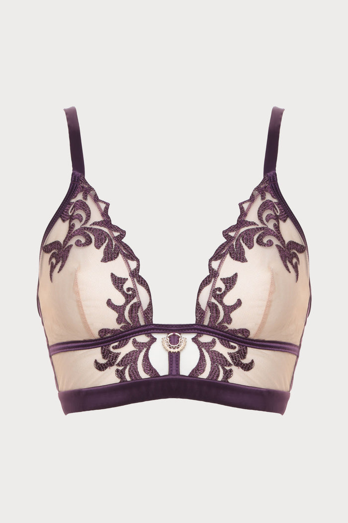 Prelude Venus Violet Embroidery Wireless Bralette