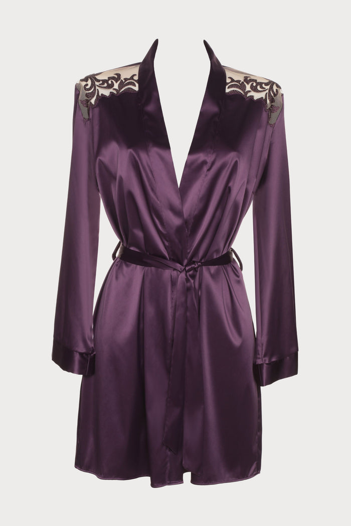 Prelude Venus Violet Satin Robe