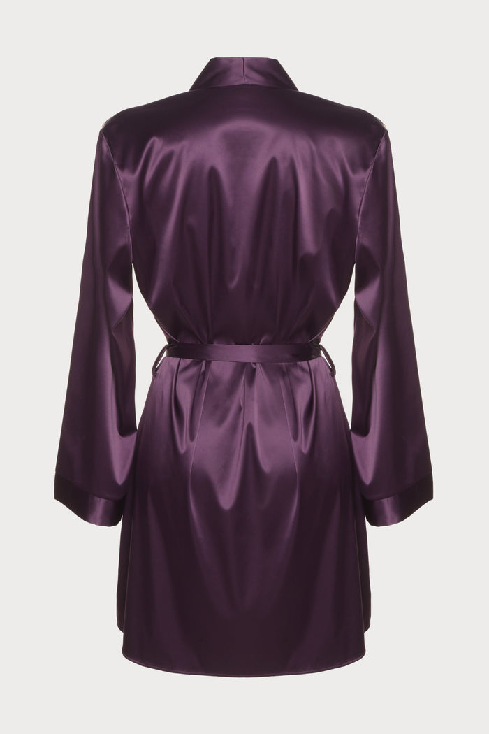 Prelude Venus Violet Satin Robe