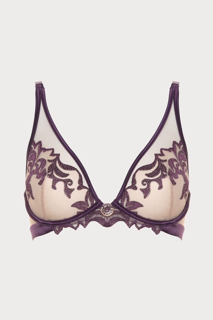 Prelude Venus Violet Embroidery Wired Triangle Bra