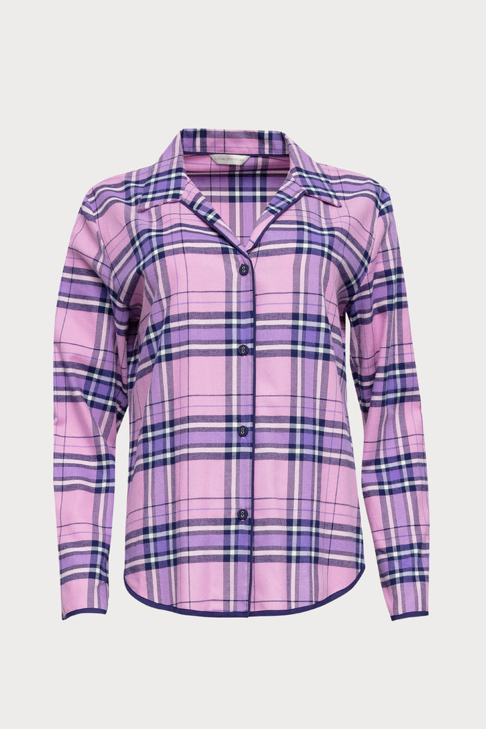 Violet Check Pyjama Top