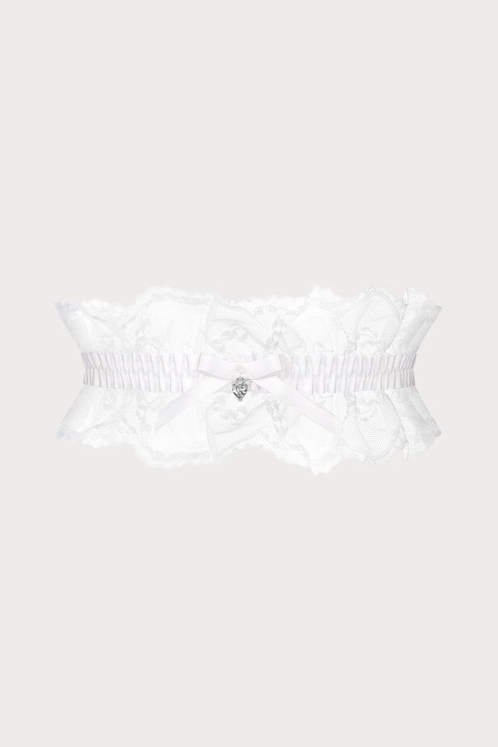 Weddya Leg Garter in White