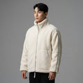 Veste Coréenne femme zippée à manches longues couleur blanc laiteux Koreanxwear - Taille L