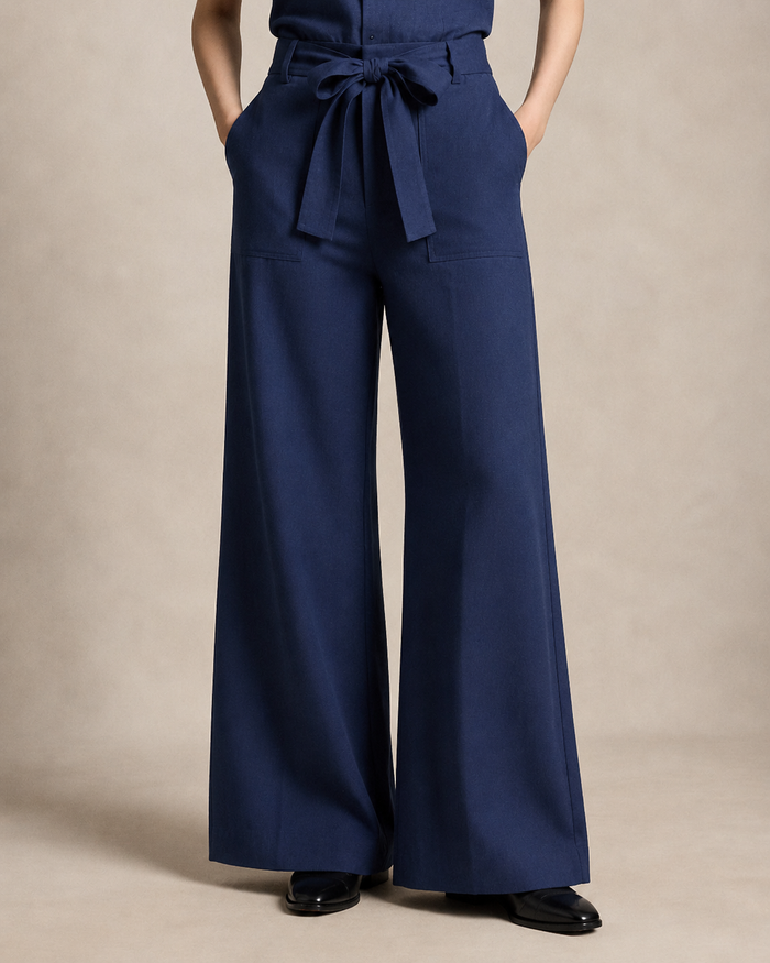 Women's Only Linen Pants (Navy Blue)