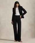 Women's Ralph Lauren Button Linen Pants (Black)