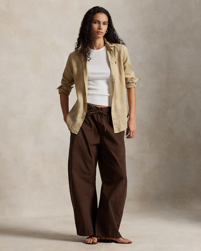 Women's Ralph Lauren Linen Shirt (Beige)