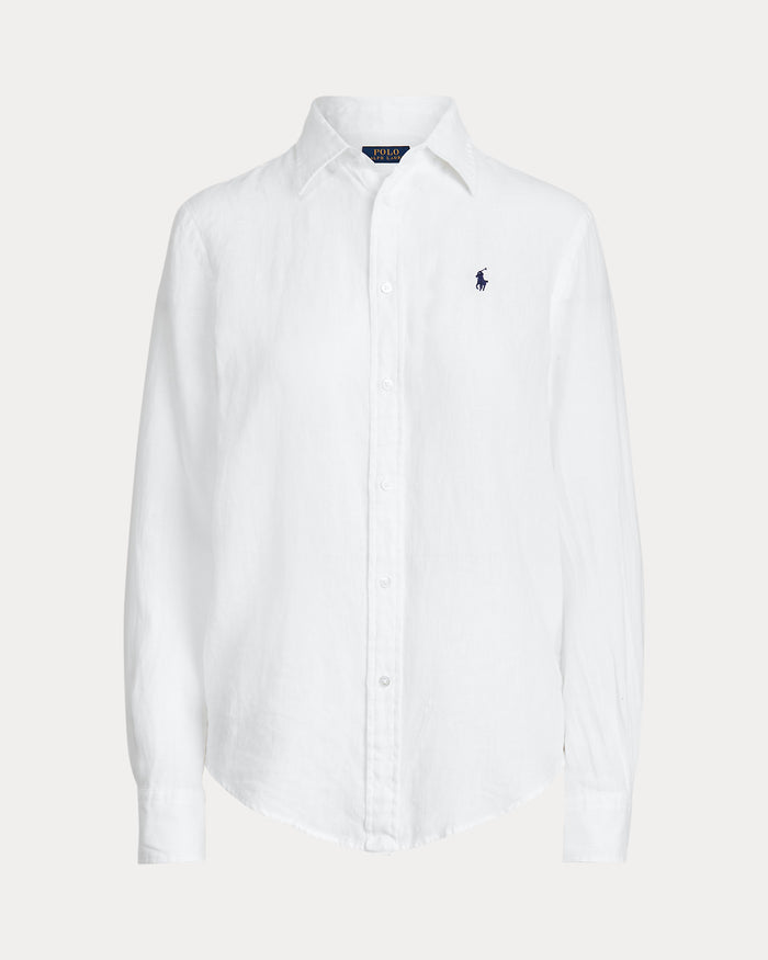 Women's Ralph Lauren Linen Shirt (White)