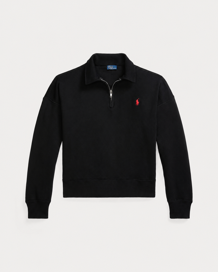 Women's Ralph Lauren Quarter-Zip Sweater (Black)