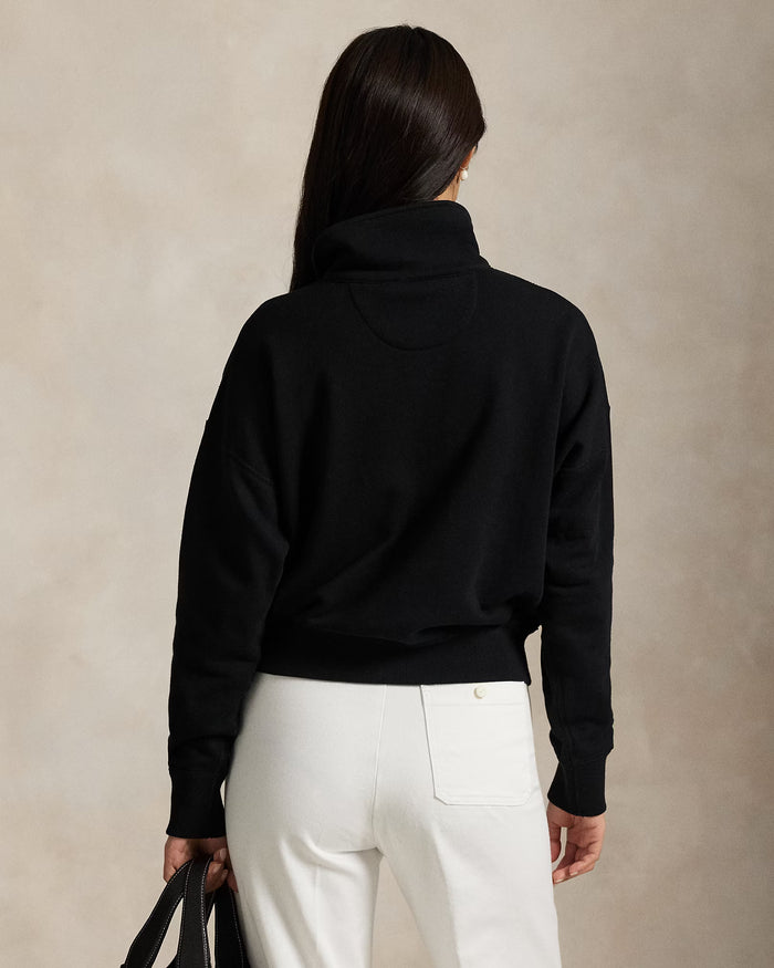 Women's Ralph Lauren Quarter-Zip Sweater (Black)